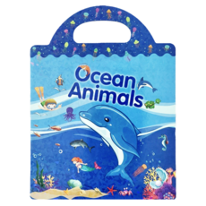 反覆黏貼場景DIY貼紙書 海洋生物款, 趣味貼紙書