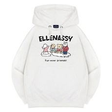 엘런아시 포에버프렌즈 오버핏 후드티