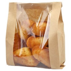 BEST PACK 烘焙三明治透明牛皮紙開窗袋 小 10 x 6 x 25 cm, 200個, 1入