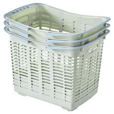 Brida 韓國製造 附輪多用途手提籃, 橄欖綠, 3個