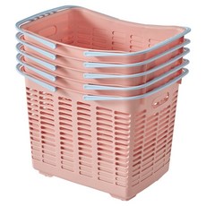 브리다 국내 제조 바퀴 달린 다용도 손잡이 바구니, 코랄, 5개