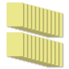 전송상사 칼라하드보드지 1T 연노랑, A4, 22개