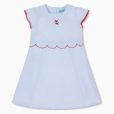 UNITED COLORS OF BENETTON. KIDS 女童扇貝刺繡楊柳洋裝 QAOP41431, 混合色