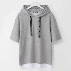 M.N.C 層次感連帽短袖T恤 MDVT210LW