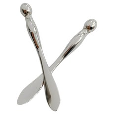 Homepick Living 眼部按摩化妝品勺 臉部刮痧板, 2個, 銀色