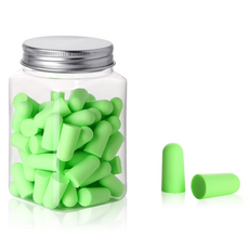 헤이조이 소음 차단 귀마개 그린형광, 1개, 60개입