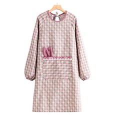 Leovince 典雅基本款長袖圍裙, 紫色