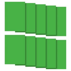 전송상사 칼라하드보드지 1T 연두 1mm, A3, 10개