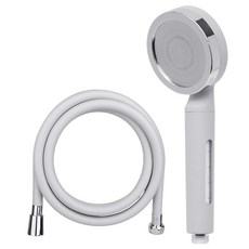 DAELIM BATH 寬版濾芯蓮蓬頭+PVC蓮蓬頭軟管 2m組, 1組, 灰色(濾芯蓮蓬頭)+灰色(軟管)