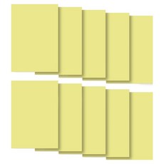 전송상사 칼라하드보드지 1T 연노랑 1mm, A3, 10개