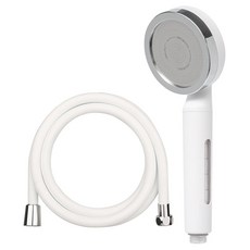 DAELIM BATH 寬版濾芯蓮蓬頭+PVC蓮蓬頭軟管 2m組, 1組, 白色(濾芯蓮蓬頭)+白色(軟管)