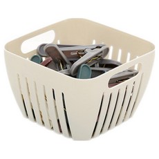 타미나요 빨래집게 랜덤발송 24p + 바구니 세트, 크림(바구니), 1세트