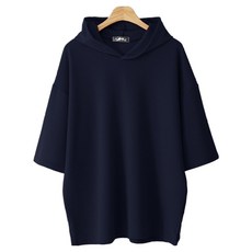 엠엔씨 남녀공용 벤더 엠보 후드 반팔 티셔츠 MDVT731LW