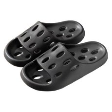 몬드스팟 욕실 통기성 물빠짐 구멍 경량 홈 슬리퍼 YN012, 블랙, 1개