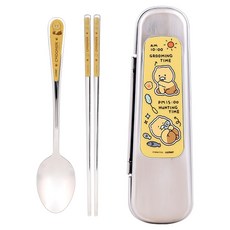 LiLFANT 春植超級潔淨全不鏽鋼湯匙 + 筷子 + 收納盒套組, 1套, 湯匙1p + 筷子 1p + 收納盒, 混合顏色