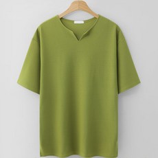 M.N.C 藍色開衩必備款短袖T恤 MDVT862LW