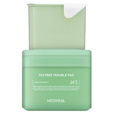 MEDIHEAL 美迪惠爾 調理化妝棉片 100片 + 100片補充包 茶樹 綠色, 200片, 1組