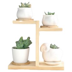 B2WIN 室內裝飾4層花盆架, 1個, 象牙白