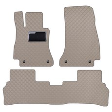 지엠지모터스 자동차 매트 가죽 카매트 퀼팅 플로어 바닥매트, 코튼베이지, 밴츠 E클래스 W213 16~23년