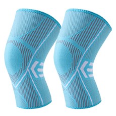 러닝 피트니스 탄력성 좋은 무릎보호대 스카이화이트 2p, 1개