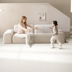 리코코 꿈비 황변방지 TPU 퍼즐매트 60 x 60 x 2 cm, 페일스톤, 센터, 6개