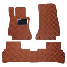 지엠지모터스 자동차 매트 가죽 카매트 퀼팅 플로어 바닥매트, 브라운, 밴츠 E클래스 W213 16~23년