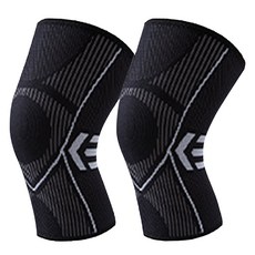 러닝 피트니스 탄력성 좋은 무릎보호대 블랙화이트 2p, 1개