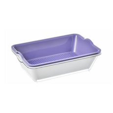 日本SP SAUCE 層層疊加時尚瀝水籃 3件組 小量設計 蔬果專用瀝水籃, 1組, 紫色系, 26 x 18.3 x 7.3cm