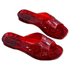 몬드스팟 pvc 젤리 슬리퍼 욕실화 YY57827, 레드, 1개