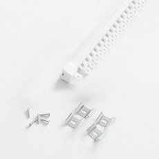 THE ONE HOME DECO 低噪音電著塗層窗簾軌道, 白色