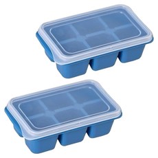 安伊家 易脫落矽膠製冰盒, 藍色, 2個