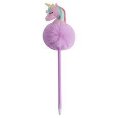 일상속반짝 유니콘 볼펜 0.7mm, 보라, 1개