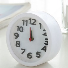 B2WIN 室內裝飾圓形時鐘, 白色(時鐘), 白色(背景)