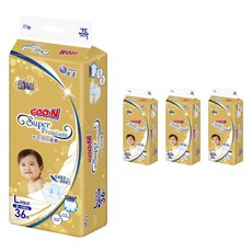 GOO.N 大王 頂級黏貼型紙尿褲 男女通用, 大型(L), 144張