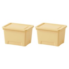 룸앤홈 마일드 수납박스, 버터옐로우, 2개