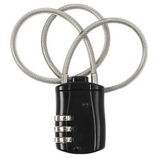 Dometopia 標準3位數鋼纜密碼鎖 黑色, 1個