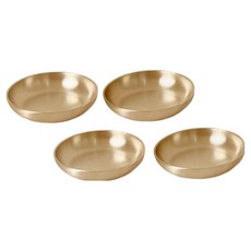 Nothyang 方字鍮器圓形小菜盤 小, 4個, 金色