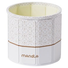 mAndLA 漫多拉 折疊收納免安裝泡澡桶 70 x 65cm 咖啡菱形 2kg 100L