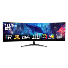 와사비망고 DQHD 144Hz NANO IPS 5K 게이밍 커브드 모니터, 124cm, Artview 490 5K HDR Curved 144Hz