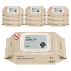 마더케이 손소독 티슈 캡형, 60g, 20매, 10개