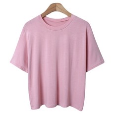 라라온 여성용 스판 무지 심플 반팔 티셔츠 TSP2260