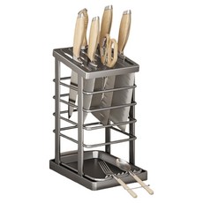 레디엘로 스틸 물빠짐 칼꽂이, 실버, 1개