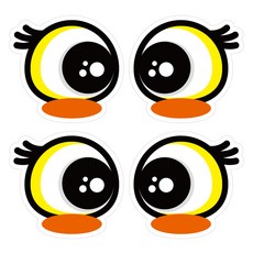 Mungkiwoldeu 高亮度維持安全距離反光貼紙 小型 Saeromi 02, 2套, 混合顏色