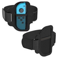 SPACE SHIELD 任天堂 Switch OLED Joy-Con 相容 健身環 腿部固定帶 黑色 2入, 2個, 單一商品