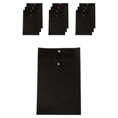 All High 多用途包裝用品 鈕扣型不織布服飾衣物包裝袋 35 x 45 cm, 黑色, 10個