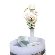 Julike 矽膠隨行杯吸管塞, 椰子熊, 1個