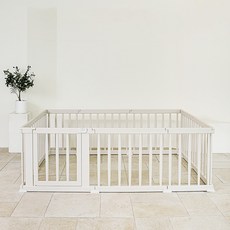 보들매트 유아 안전문 베이비룸 + 세이프홀더 + 머리보호대 아기 안심 풀세트, 엔틱 크림 곰