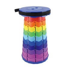 小麥購物 伸縮椅凳, 深藍彩虹, 1個