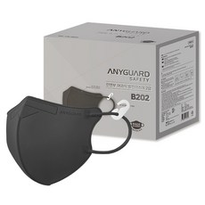애니가드 세이프티 안면부 여과식 방진마스크 2급 B202, 블랙, 50개