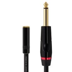 솔탑 3.5mm TRS 스테레오 AUX 암 to 5.5mm TS 모노 수 제작 케이블, 1개, SOLTOP-1907